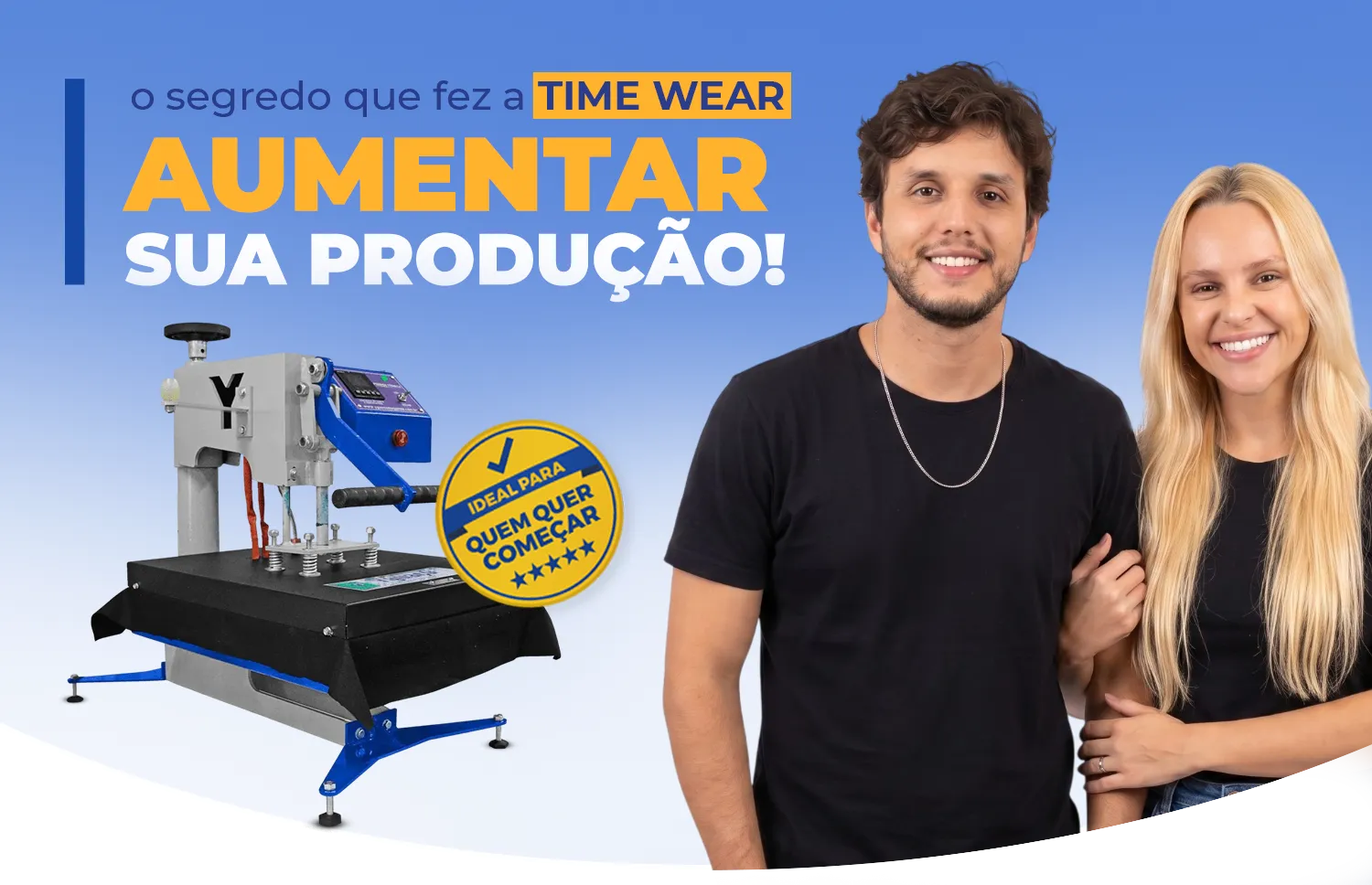 Time Ware com a Prensa Manual 40x50 da Yguaçú Máquinas